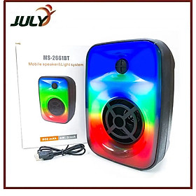 Loa Bluetooth MS-2661BT có đèn led RGB âm thanh chất lượng bass trầm tích hợp khe cắm thẻ nhớ, USB - JL