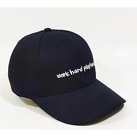 Nón kết/ Mũ lưỡi trai kaki nam nữ Work hard Play hard NON0235D Lorganic