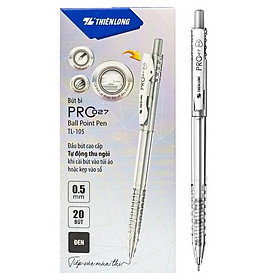 Hộp 20 Bút Bi Pro 027 0.5 mm - Thiên Long TL-105 - Mực Đen