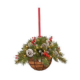 Flower Basket Wreath Decor Spring Summer Wreath for Christmas Tree Home Wall