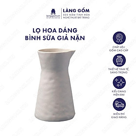 Mua Bình hoa  lọ hoa Gốm sứ Bát Tràng cao cấp Men mát dáng bình sữa giả nặn làm quà tặng  trang trí - Làng Gốm Bát Tràng