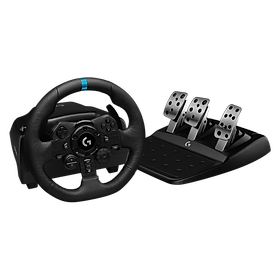 Bộ vô lăng & bàn đạp chơi game đua xe Logitech G923 - Phản hồi lực TRUEFORCE, tay cầm bọc da cao cấp, tương thích PS5, PS4, PC, Mac - Hàng Chính Hãng 