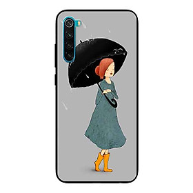 Ốp Lưng in cho Xiaomi Redmi Note 8 Mẫu Cô Gái Che Ô - Hàng Chính Hãng