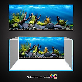 Tranh 3D Koifish, Tranh Dán Bể Cá,Đá dưới biển , in tranh theo kích thước yêu cầu