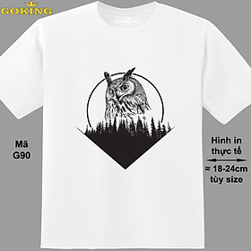 Chim Cú, mã G90. Áo thun in hình chữ siêu đẹp. Áo phông hàng hiệu GOKING cho nam nữ, cặp đôi, teen, trung niên. Quà tặng cao cấp cho gia đình, bạn bè, doanh nghiệp