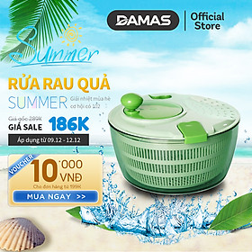 Mua Dụng Cụ Rửa Rau Củ Quả Quay Tay   Rổ Quay Rau Ly Tâm - Loại Bỏ Ký Sinh Trùng   Giun Sán   Thuốc Bảo Vệ Thực Vật Giúp Bảo Vệ Sức Khỏe DAMAS D650 - Hàng chính hãng