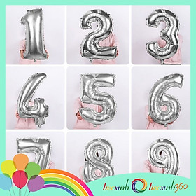 Bong bóng số trang trí tiệc xinh 0-9 size lớn (chọn màu)