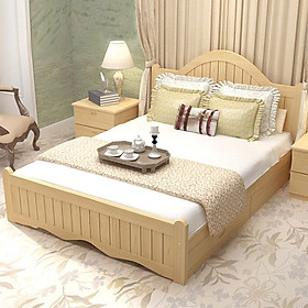 Giường ngủ gỗ tự nhiên phong cách Bắc Âu