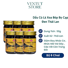 Combo 6 Chai Dầu Cù Là Xoa Bóp Bọ Cạp Thái Lan 50g