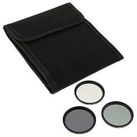 52mm Filters Kit Slim ND2 ND4 ND8 with Storage Package for DSLR Camera Lens