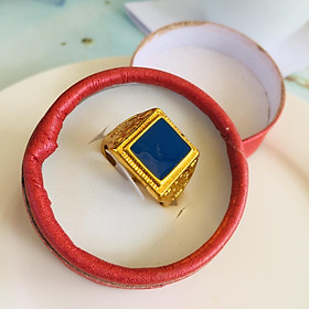 Set nhẫn nam phong thủy, đính đá cẩm thạch, điêu khắc tinh xảo, mang lại may mắn, tài lộc, thiết kế free size, phù hợp nam từ 55 - 80kg