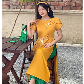 [HCM] Áo dài cách tân kết hoa thêu 3D sang trọng AD030 - Khánh Linh Style