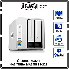 Ổ cứng mạng NAS Terra Master F2-221 Dual-Core - 2 khay ổ cứng Hàng chính hãng