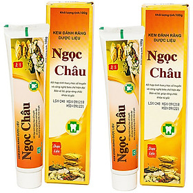 Combo 2 Tuýp Kem Đánh Răng Dược Liệu Ngọc Châu (100g/tuýp)
