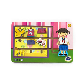 Đồ chơi gỗ Thời trang bé gái | Winwintoys 67232 | Phát triển khả năng sáng tạo và thẩm mỹ | Đạt tiêu chuẩn CE và TCVN