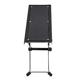 Durable Folding Metal Guitar Foot Rest Stage Anti-slip Foot Stand for Guitarist Black