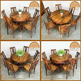 Mua Mặt bàn tròn đường kính từ 110 - 130 gỗ me tây nguyên tấm  vân cực đẹp  mặt đẹp không lỗi