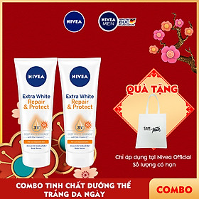 Combo 2 Tinh Chất Dưỡng Thể Dưỡng Trắng NIVEA Ban Ngày Giúp Phục Hồi & Chống Nắng SPF50 (180ml) - 88314