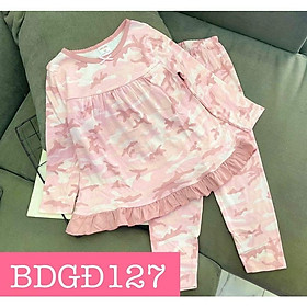 Bộ dài tay in phối cực đẹp cho bé gái size đại từ 25 đến 40kg - Bộ quần áo trẻ em
