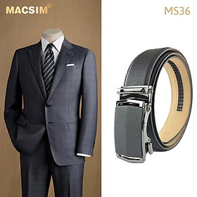 Thắt lưng nam da thật cao cấp nhãn hiệu Macsim MS36