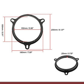 Đế dưỡng loa Nissan, Mazda cánh sau, phụ kiện âm thanh ô tô Đế loa bằng nhựa ABS màu đen