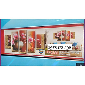 Tranh đính đá Bình hoa 5 bức DF2235-144x75cm