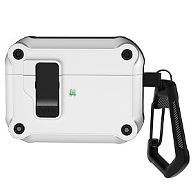 Case vỏ ốp tai nghe dành cho Airpods 1 2 3 4 Airpods Pro Airpod Pro 2 có khoá chống rơi 2 lớp cao cấp - Hàng chính hãng