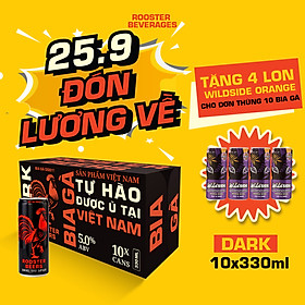 Bia thủ công | Rooster Beers (Bia Gà) Dark Thùng 10 Lon Sleek x 330ml