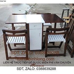 Mua Bàn ăn gỗ sồi gấp gọn 1m2