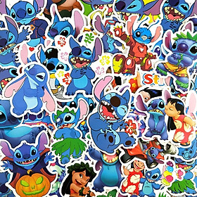 Set 60 Sticker Stitch ảnh decal hình dán ép lụa