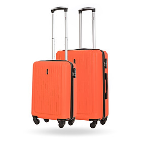 Combo Vali Kéo Du Lịch LUG Thương Hiệu Aber MHL010: Nhựa ABS Hạn Chế Trầy Xước