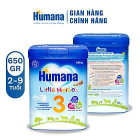 Combo 2 lon sữa bột Humana gold plus 3 650g