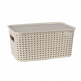 Mua Giỏ Đựng Đồ có nắp đậy Hàn Quốc (nhiều kích thước) - Màu ngẫu nhiên