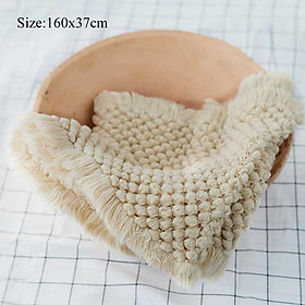Bé sơ sinh Mềm Chụp Ảnh Chăn Trẻ Sơ Sinh Dệt Kim Trắng Hồng Xanh Chăn Thảm Trang Trí Tập Đi Chụp Ảnh Đạo Cụ 45x45cm - one