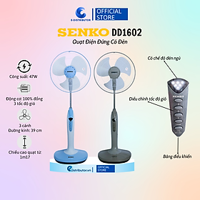 Quạt đứng Senko có đèn DD1602 hàng chính hãng màu sắc ngẫu nhiên 