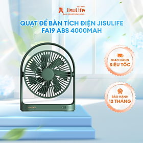 Mua Quạt Để Bàn Tích Điện JISULIFE FA19 ABS Xoay 330 Độ - Pin 4000mAh Sử Dụng Lên Đến 15H - Hàng Chính Hãng