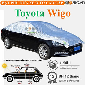 Bạt phủ nửa nóc xe Toyota Wigo vải dù 3 lớp