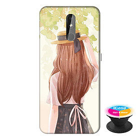 Ốp lưng điện thoại Nokia 3.2 hình Phía Sua Một Cô Gái tặng kèm giá đỡ điện thoại iCase xinh xắn - Hàng chính hãng