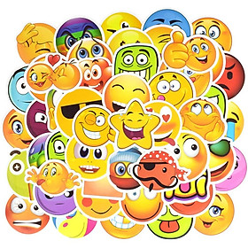 Set 30 Sticker Smile Face Emoji, mặt cười ảnh ép lụa( giao mẫu ngẫu nhiên)