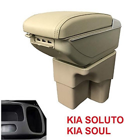 Hộp tỳ tay xe hơi cao cấp Kia Soluto và Kia Soul tích hợp 7 cổng USB DUSB-SLT