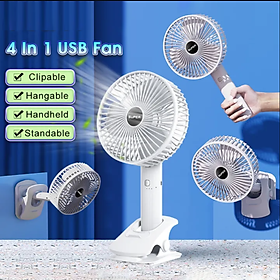 Mua Quạt Tích Điện Cầm Tay Mini 4in1 Đa Năng Chức Năng Quạt Tích Điện 360 ° Tự Do Quạt Xoay Gió Mạnh Có Thể Giặt Bộ Làm Mát Mùa Hè Cho Văn Phòng Ký Túc Xá Phòng Ngủ
