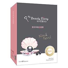 Mặt Nạ Ngọc Trai Đen My Beauty Diary Black Pearl Brightening Mask (8 Miếng / Hộp)