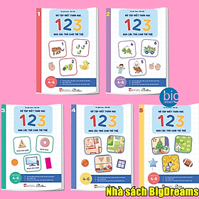 Hình ảnh Sách - Vở Tập Viết Toán Học 123 Qua Các Trò Chơi Trí Tuệ (Bộ 5 Quyển) - Chuẩn bị vào lớp 1 - Giáo dục sớm phát triển tư duy cho bé