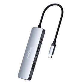 Hub Type C V-TC05R Hàng Chính Hãng Veggieg | Bảo Hành 1 đổi 1 | 1 Lan , 1 HDMI , 2 USB 2.0, 1 Type C