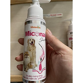 Sữa tắm MICONA SHAMPOO cho chó mèo, ngăn ngừa nấm da, viêm da chai 120ml