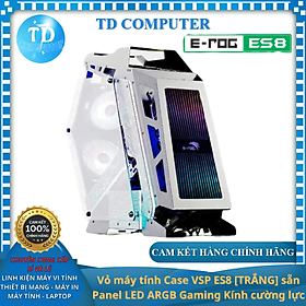 Vỏ máy tính Case VSP ES8 [TRẮNG] sẵn Panel LED ARGB Gaming Kính cường lực (M-ATX/Mini ITX) - Hàng chính hãng VSP phân phối