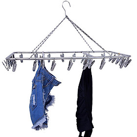 Mua Móc Phơi Quần Áo Inox Chùm Chữ Nhật 32 Kẹp Inox