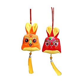 2 Rabbit Ornament Plush Hanging Festival Stuffed Pendant for car pendant