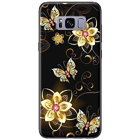 Ốp lưng dành cho Samsung Galaxy S8 Plus mẫu Hoa bướm vàng