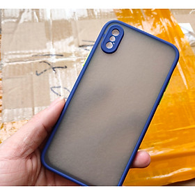 Ốp lưng trong nhám viền Shield Matte Color bảo vệ camera cho iPhone Xr